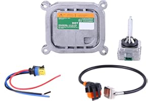 TukboTech 8A5Z-13C170-A, DL3Z-13C170-A Xenon Headlight Low Beam Ballast Kit with Connecting Wire D3S Light Bulb for Ford Lincoln Navigator MKC MKX MKT MKS