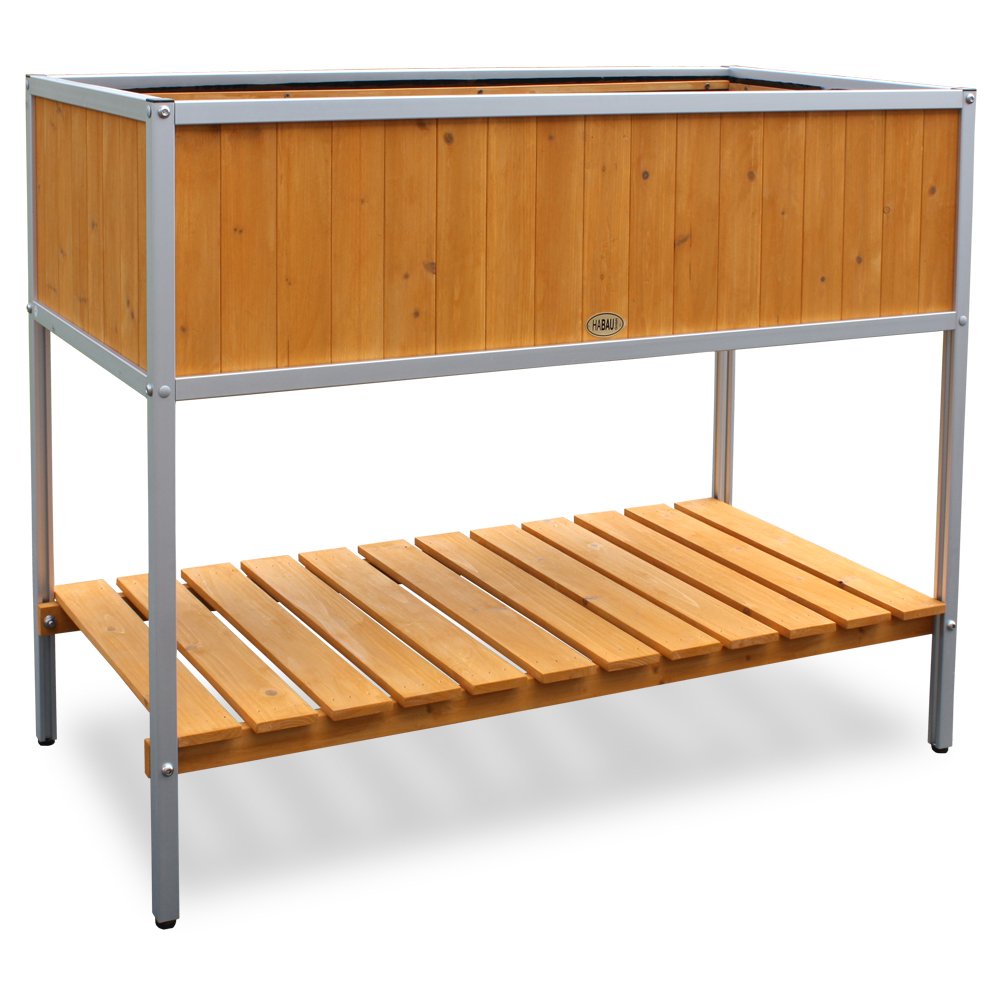 Habau Raised Bed with Aluminium Frame – Yellow