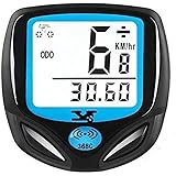 DINOKA Bike Speedometer Waterproof Wireless Bicycle Computer Bike Computer and Cycling Odometer with Automatic Wake-up Multi-