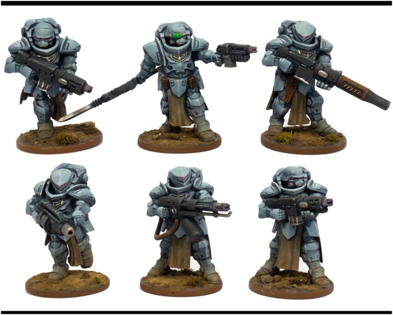 Wargames Atlantic, Iron Core, Valkir Heavy Troopers, 12x28mm Hard Plastic Minifigures