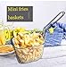 8pcs Mini Square Fry Bakest French Fries Basket Table Serving Frying Chips BasketsFrench Fry Holder for Kitchen Restaurant Party Barbecue(Silver)