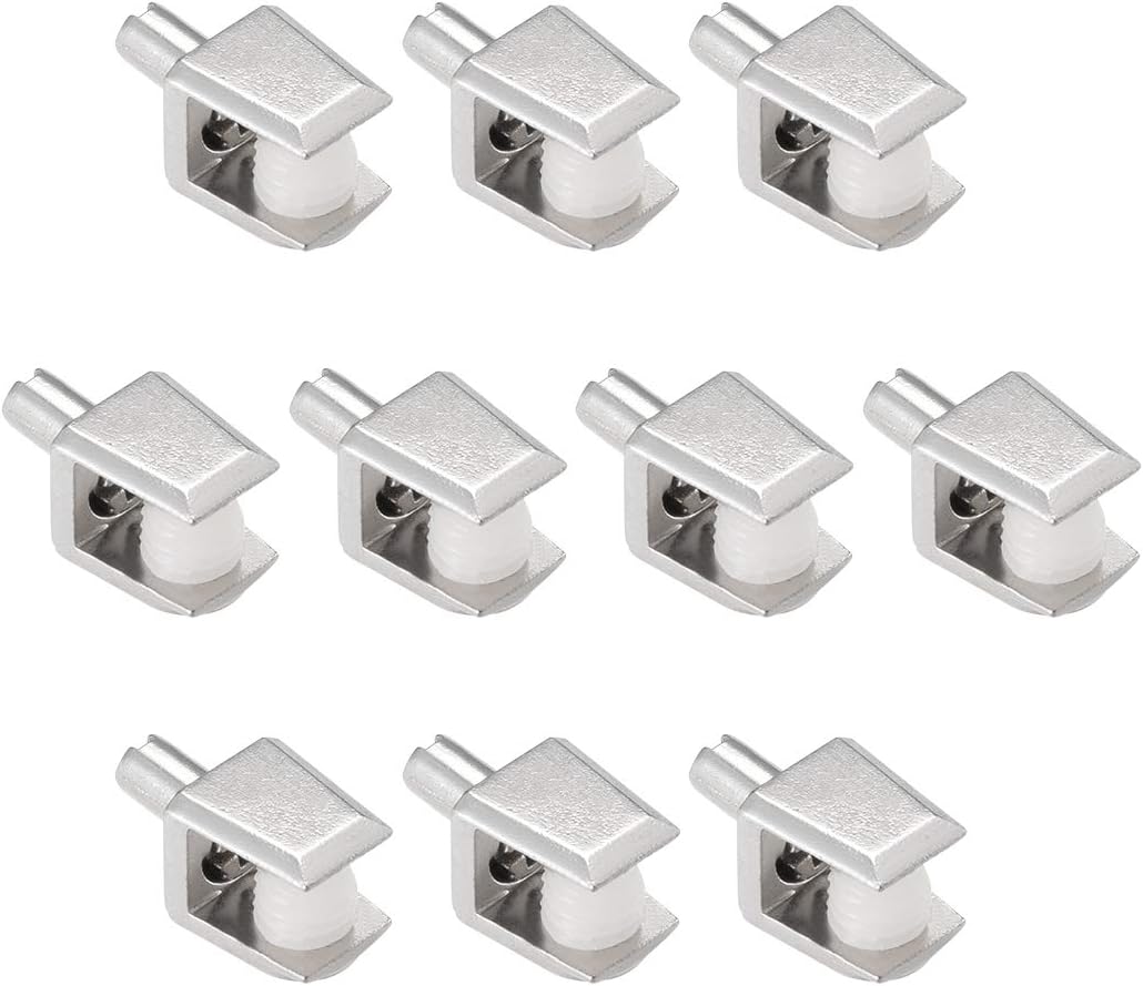 uxcell Glass Shelf Brackets Adjustable Zinc Alloy Glass