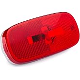 Lumitronics RV Clearance Marker Side Light for Trailer Camper (Red) | 12V clearance and side marker light for RVs and trailers. Sealed, weatherproof housing. Easy install. Red.