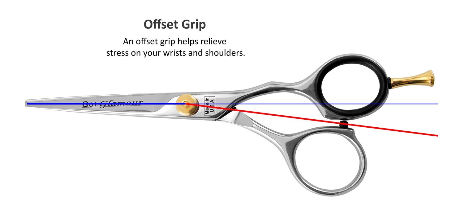 Got Glamour Cobalt Molybdenum Right-Handed Hair Cutting Scissors, 5.25" Length (2.25" Blade Length) : Beauty