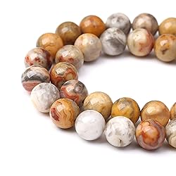 45pcs 8mm Natural Stone Beads Crazy Lace Agate