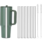 Replacement Straws for Hydrojug Traveler 20 oz, Reusable Plastic Straws with 2PCS Straw Cleaner Brushes Compatible with HydroJug Accessories