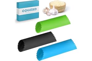 CoguZed 3pcs Silicone Garlic Peeler Tube Roller, Effortless Skin Remover, Garlic Roller, Garlic Rocker, Easy-Clean for Kitche