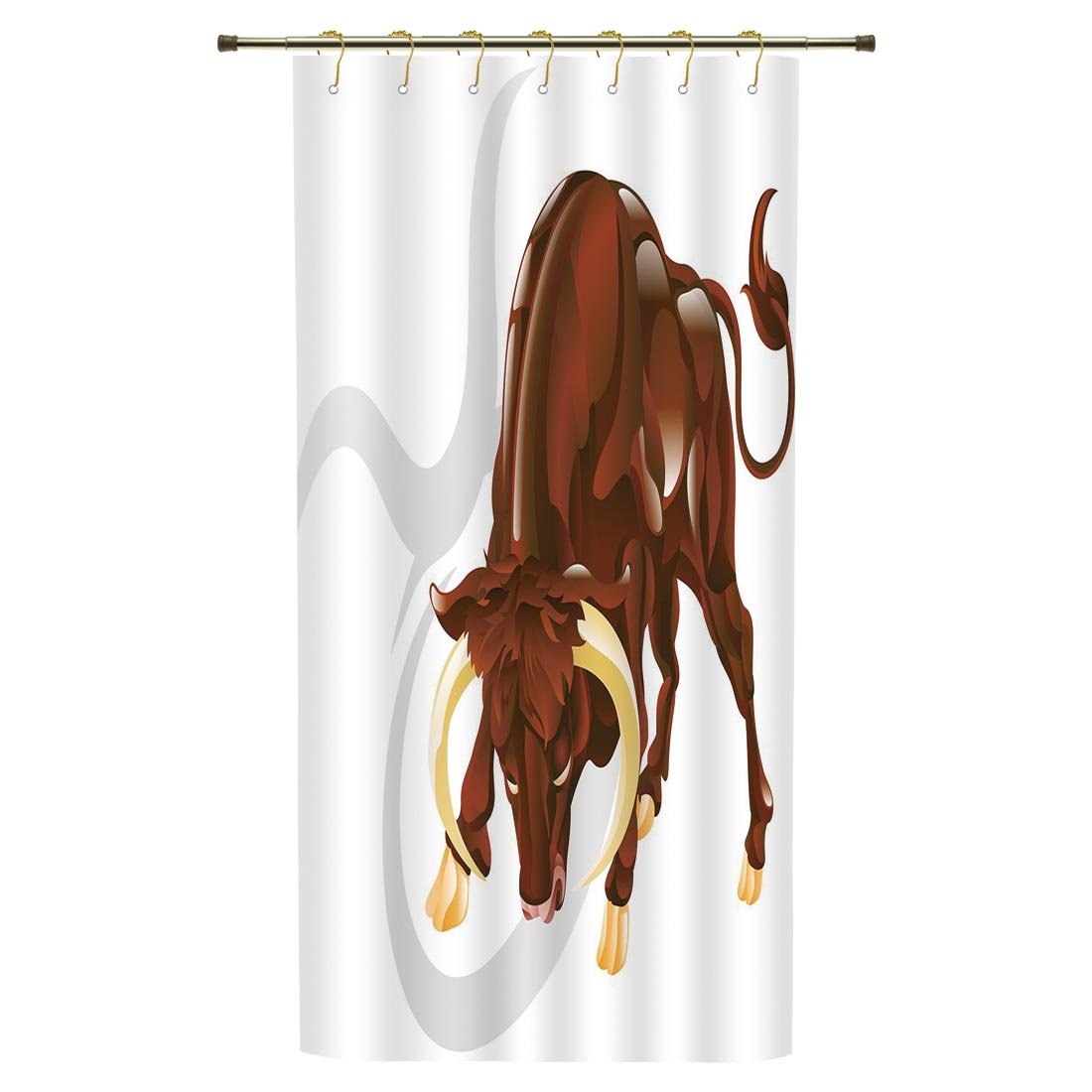 Western Fabric Leopard Shower Curtain With Free Hooks And Shipping