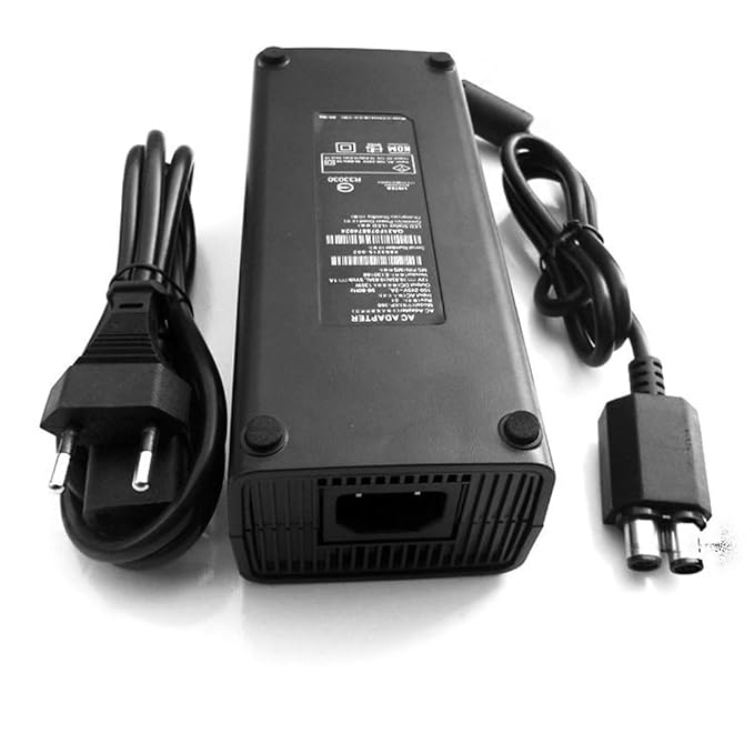 Kasit 1PC Power Supply Brick AC Adapter Charger Power Supply Cable Cord for Microsoft Xbox 360 Slim Ersatz -EU Stecker