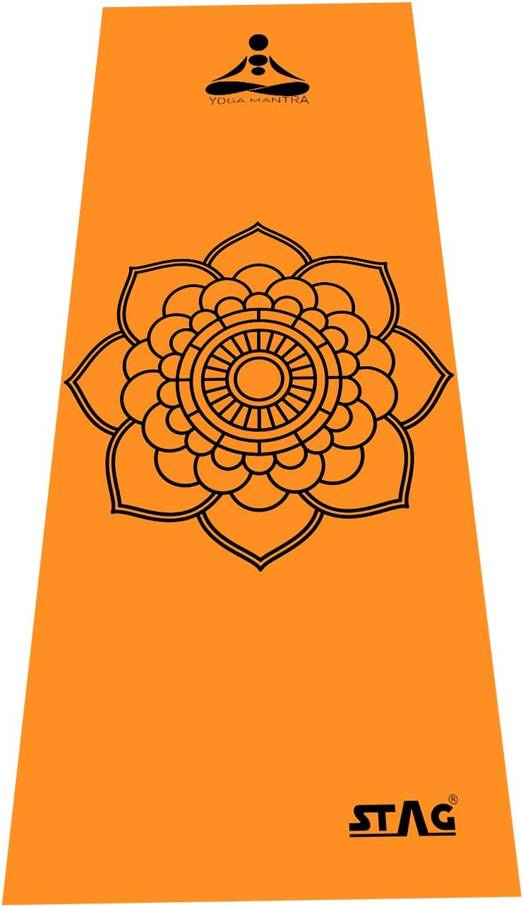 Stag Designer Yoga Mat, 6mm (Orange)