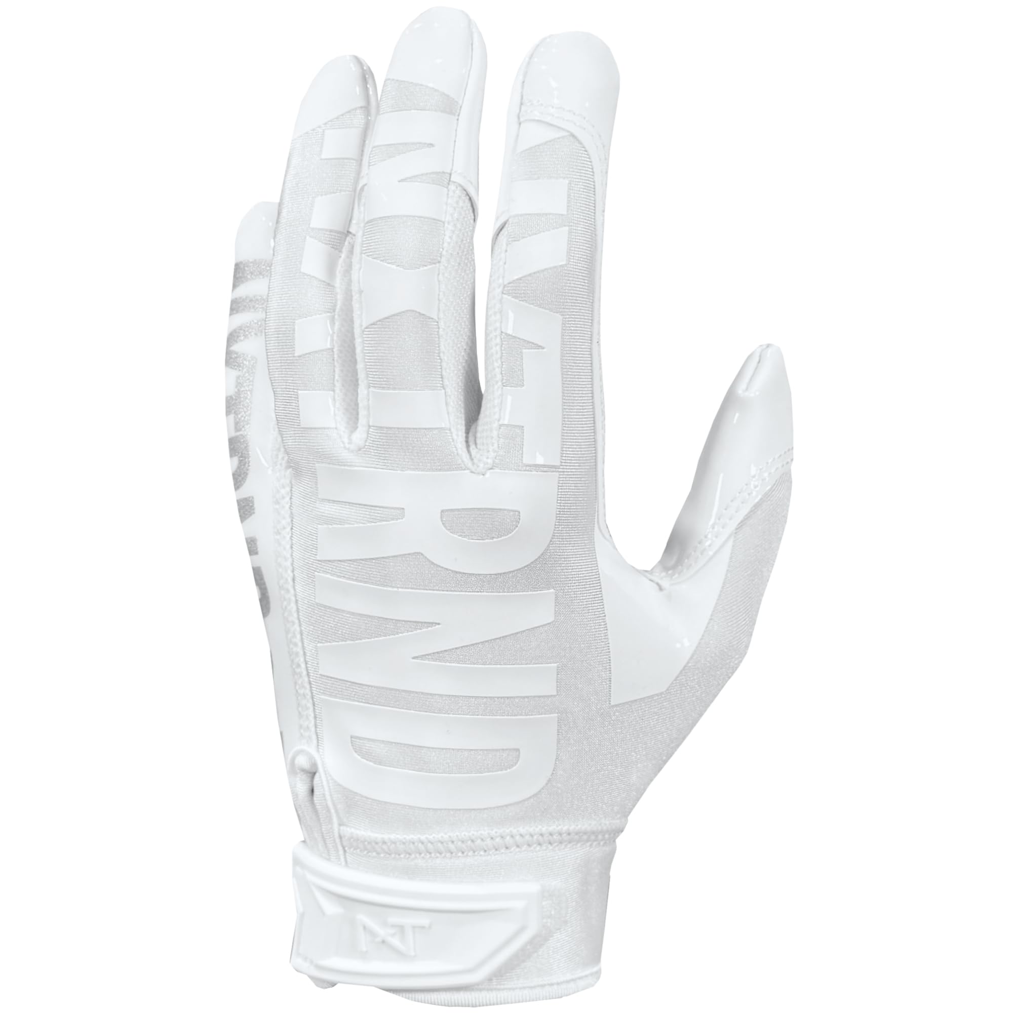 Photo 1 of Nxtrnd G1 Pro Men's Football Gloves, Adult Sticky Receiver Gloves (White, Medium)