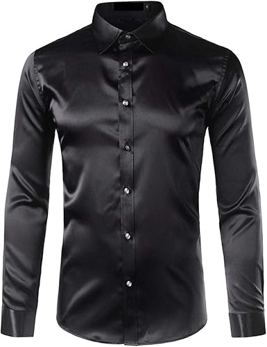 Camisa de seda hombre precio Clearance