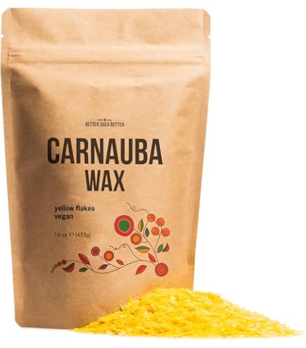Carnauba wax - T1 organic flakes brazil pastilles beards premium 100% pure 8 oz
