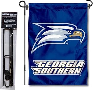College Flags & Banners Co. Georgia Southern University Garden Flag and Flag Stand Pole Holder Set