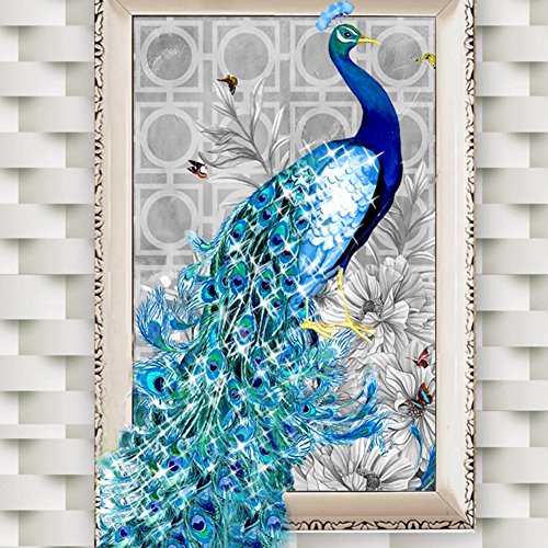 Luxsea 5D Embroidery DIY Diamond Peacock Painting Mosaic Needlework Picture Home Decor Art
