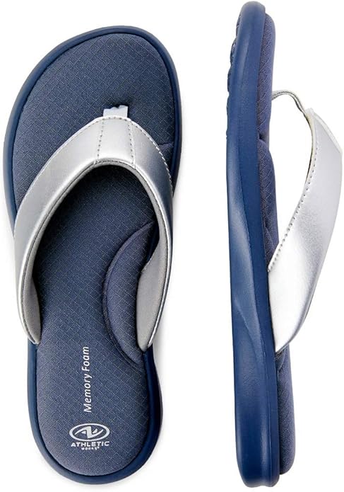 athletic memory foam flip flops