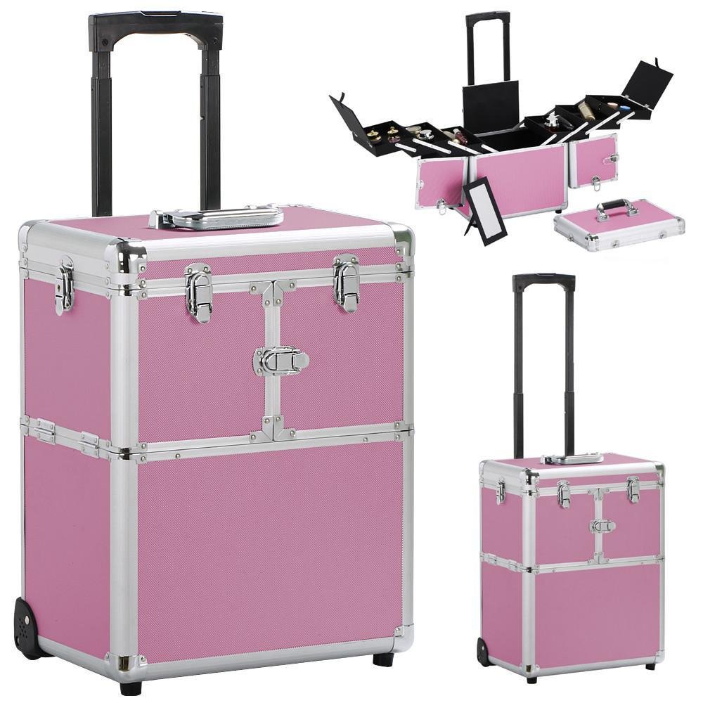 Yaheetech Professional Rolling Makeup Artist Case Portable