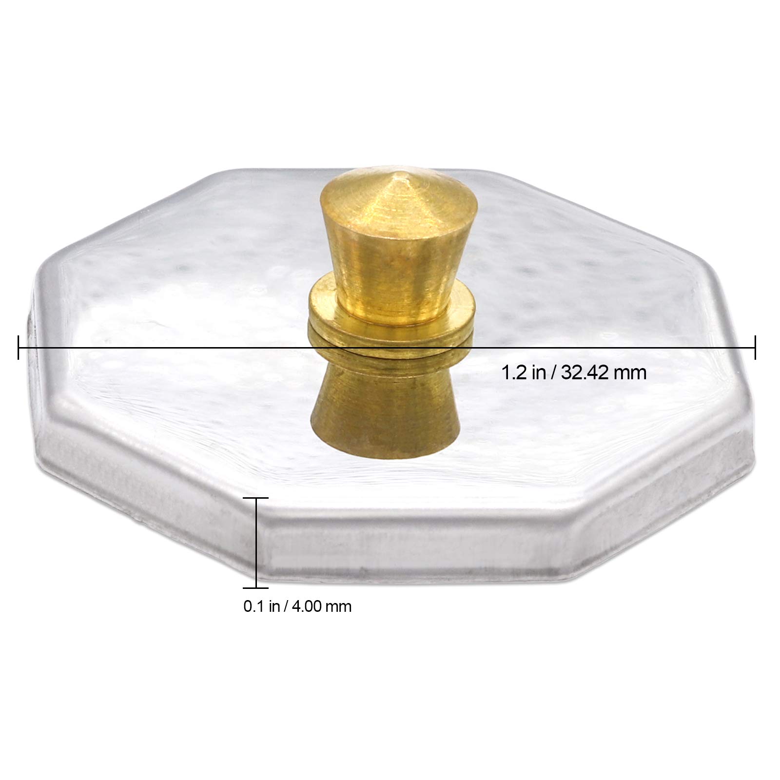 Beauticom Crystal Glass Dappen Dish for Acrylic Nail Dip Powder, Monomer, and Nail Polish Remover (Octagon Shape w/Stainless Steel Lid, 4 Pieces) - Image 4