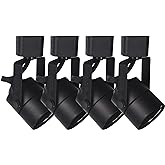 SHILIHE H Type Halogen MR16 GU10 Track Lighting Heads ETL Listed,Black(no Bulb) 4Pack