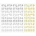 Mudder 216 Pieces 3D Flower Nail Art Stickers Decals Self-adhesive Nail Tips Decorations, 2 Sheet (Silver and Gold)