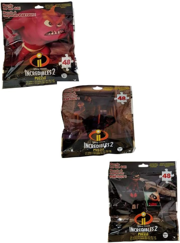 Cardinals Incredibles 2 Assorted (3 pk) Jigsaw Puzzles in Resealable Bag