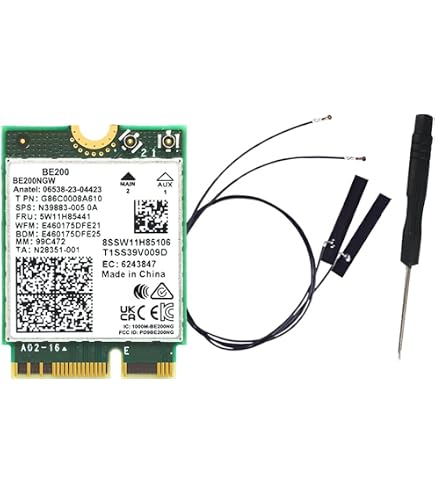Carte WiFi 7 BE1750x Killer Series - Adaptateur Gaming M.2 PCIe Bluetooth 5.4