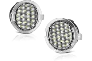 VIPMOTOZ Full LED Puddle Light Replacement For Ford F150 Expedition Explorer Edge Flex Fusion Taurus X Ranger Lincoln Navigator Mark LT Mercury Under Side Mirror Lamp 2-Pieces Left & Right Set