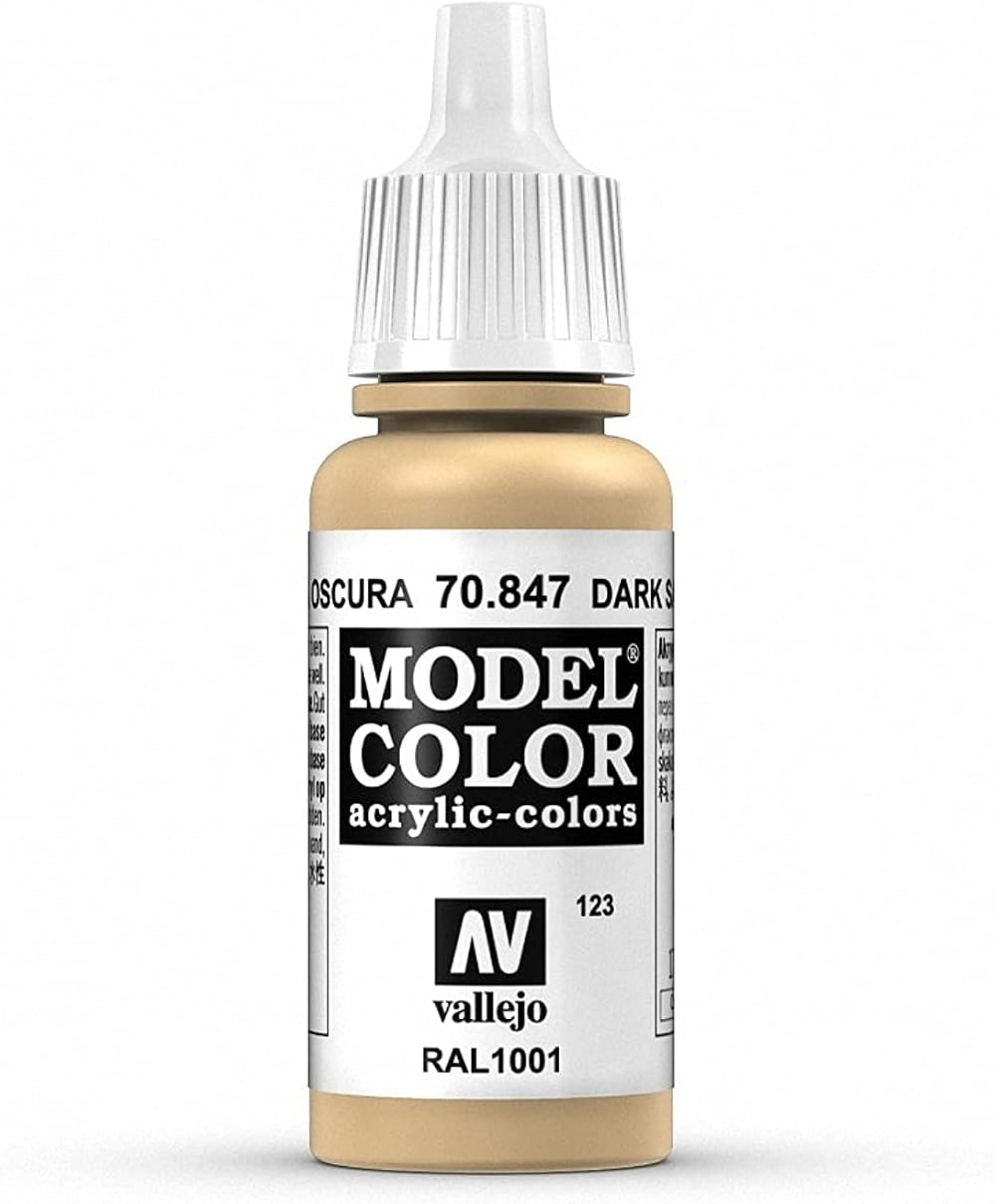 Vallejo Model Color Dark Sand 17 ml Acrylic Paint Eyedropper Bottle