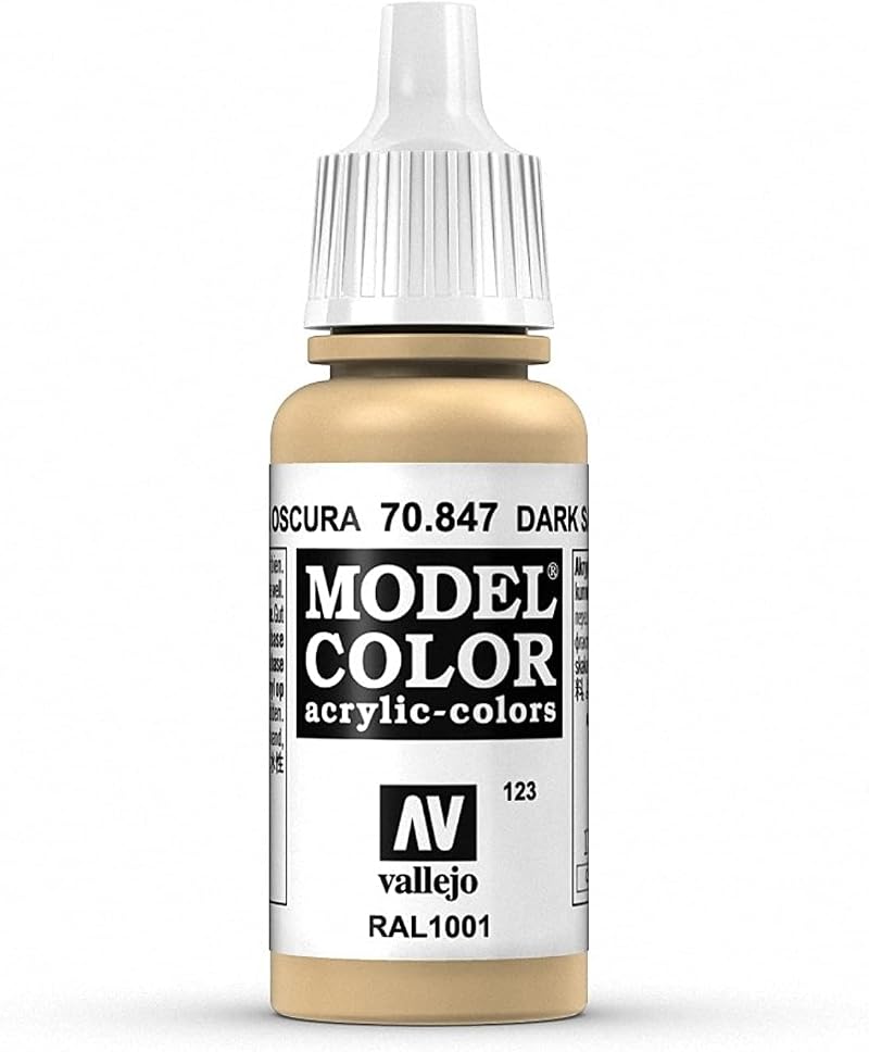 Vallejo Model Color Dark Sand 17 ml Acrylic Paint Eyedropper Bottle