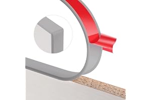 ZYESF U-Shape Edge Banding,Soft Silica Gel Countertop Edge Trim,Corner Protectors and Furniture Edge Self Adhesive Edge Banding for Cabinet Repair Furniture Restoration (8/10'', Gray)