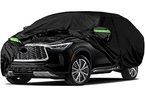 SPORTULI Waterproof Car Covers Replace for 2013-2024 Infiniti QX60, 6 Layers All Weather Custom-fit Car Cover with Zipper Door & Windproof Bands for Snow Rain Dust Hail Protection