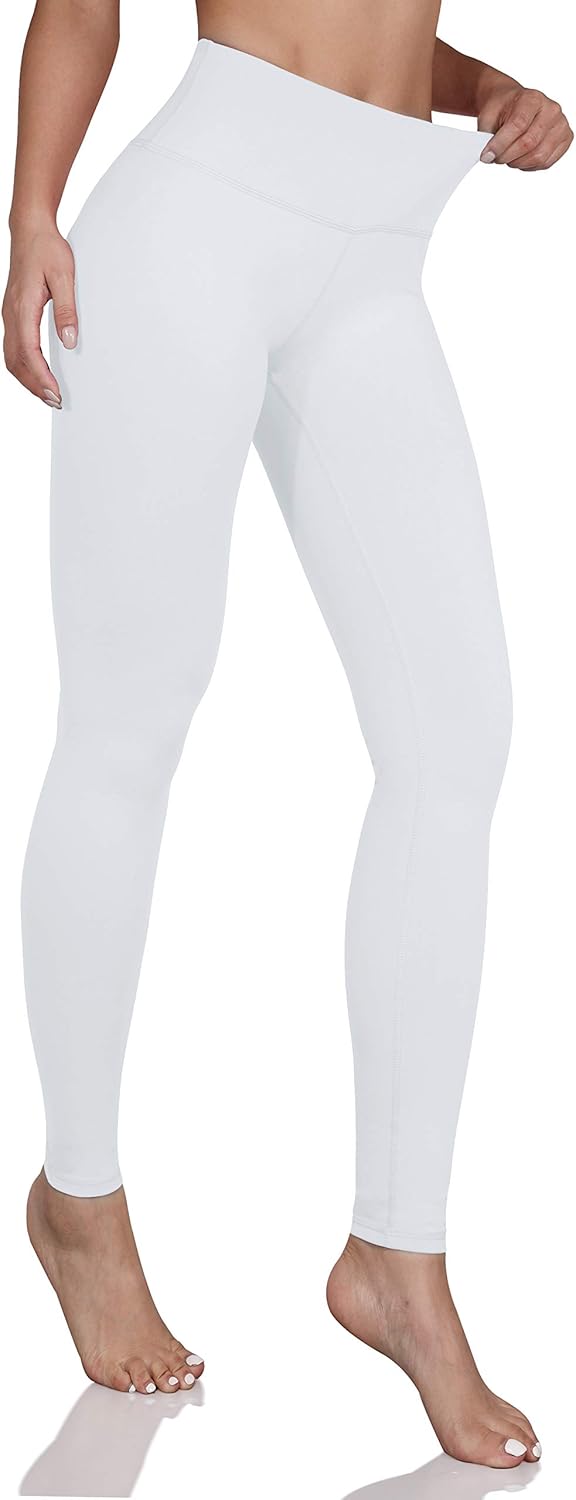 ODODOS Women's High Waist Yoga Leggings, Tummy Control Workout Running Compression Yoga Leggings with Inner Pocket: Clothing