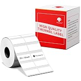 Phomemo M110 Labels, 20 x 10mm(3/8" X3/4") for M110/M220/M221/M100/M120 Label Printer, Thermal Labels Multipurpose Self-Adhesive for Barcode, Price Sticker, Black on White
