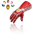 Infinity Gauntlet Glove with LED Removable Magnet Infinity Gem Stones Adults Kids Halloween Cosplay Props