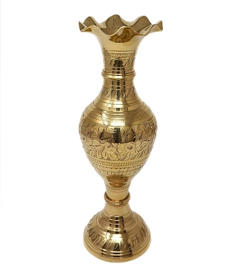 Buy Shalinindia Brass Flower Vase For Centre Table Top Office Desk