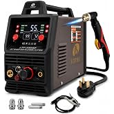 LOTOS LTP5505D 55A Pilot Arc Plasma Cutter with Rust Removal Mode | 5/8" clean steel cuts | Auto 110V/220V flex power for garage DIY &amp; farm repair | Front panel pressure gauge