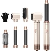 Nawedaa 5-in-1 Hair Dryer Brush, Hot Air Styler with Curling Attachments | 5-in-1 hot air brush for drying, curling, straightening and volumizing. Detachable design with ionic technology.