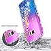 Galaxy S7 Edge Case with Screen Protector (Full Coverage 3D PET) for Girls Women Kids, NageBee Glitter Liquid Bling Floating Waterfall Sparkle Cute Case for Samsung Galaxy S7 Edge -Purple/Blue