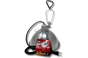 Ma Poule Express Clamp Lamp for Incubator -10 Inch Aluminum Base Heating Lamp with Hanging Support – Wire Mesh Grow Lamp Safe