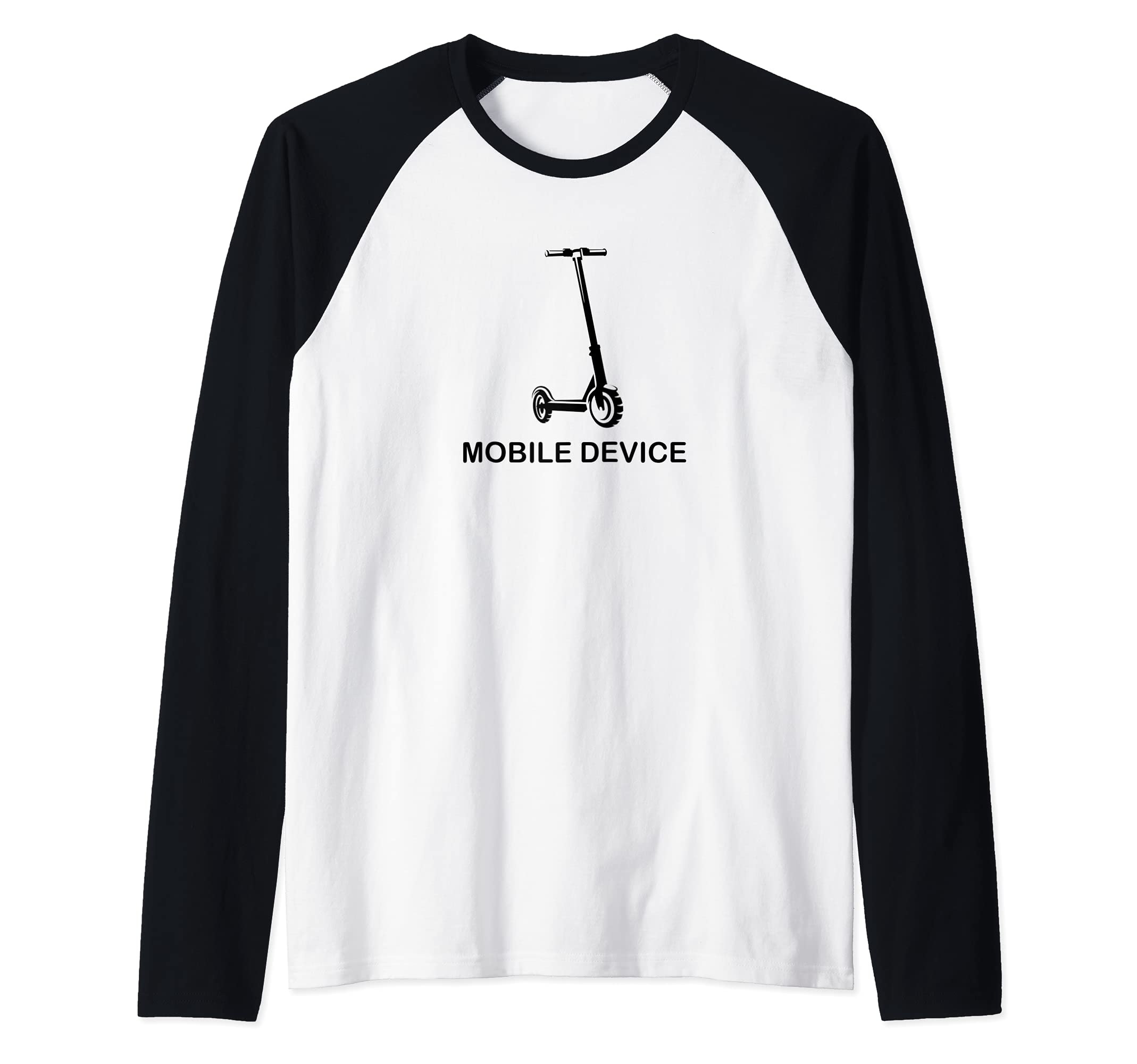 Electric Scooter mobile device Raglan Baseball Tee