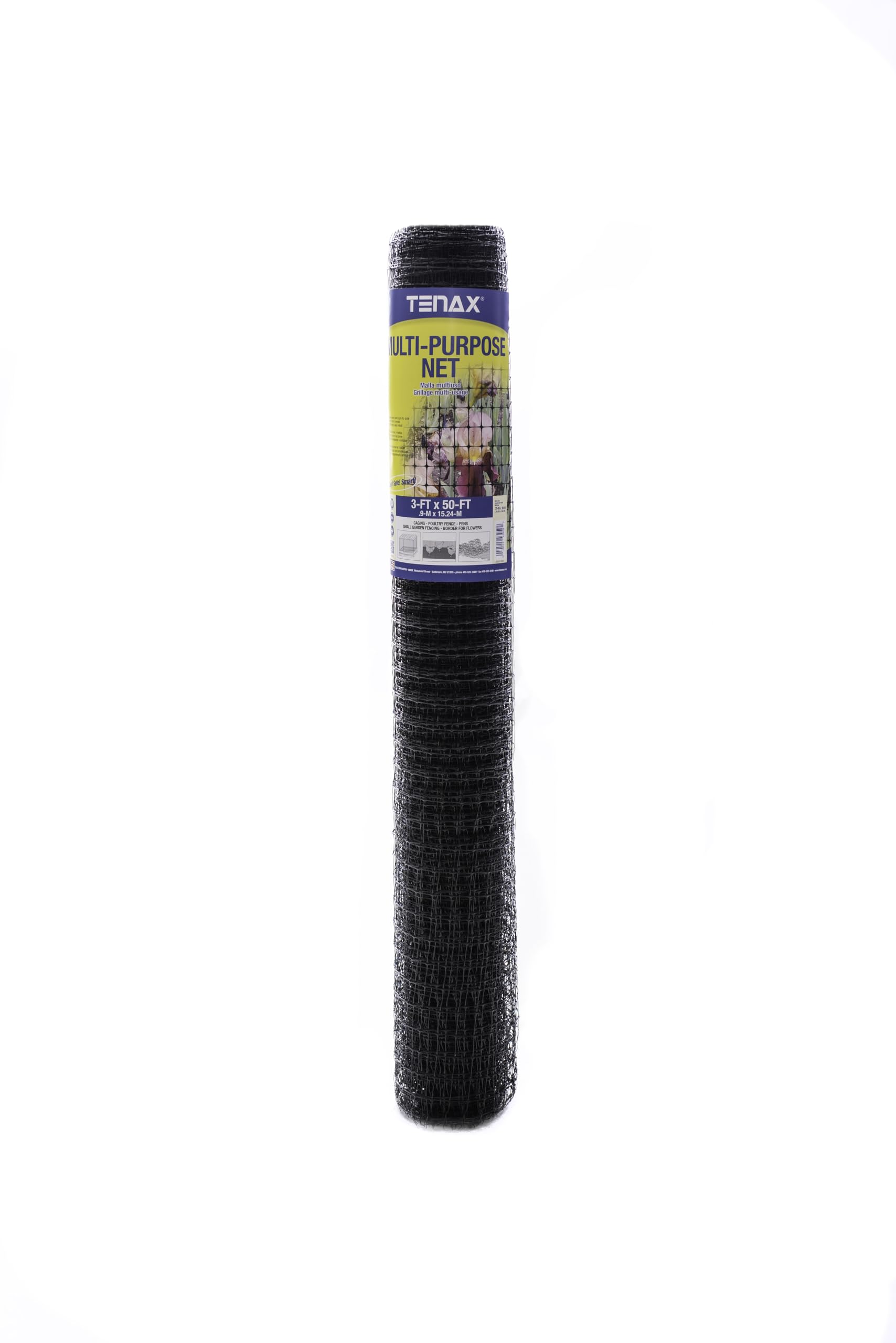 Tenax 60041989 Multi-Purpose Net, 3' x 50', Black