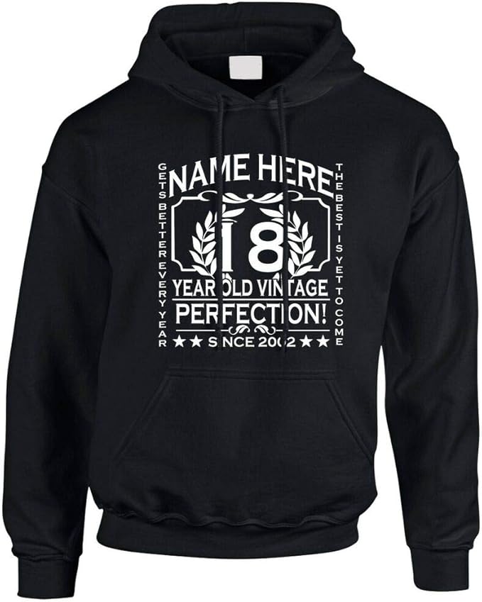 Personalised 18th Birthday Hoody Hoodie Add Name of Choice Great Gift ...