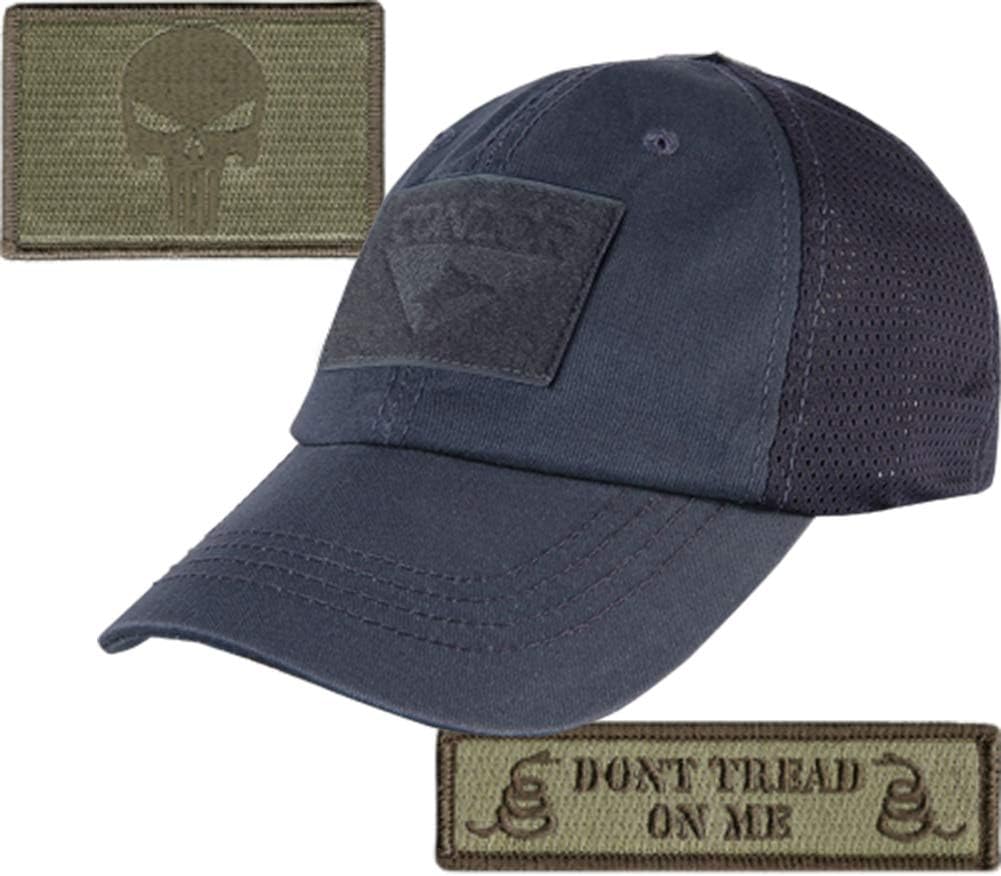 Gadsden and Culpeper Operator Cap Bundle - w Punisher/Dont Tread Patches -Choose Color