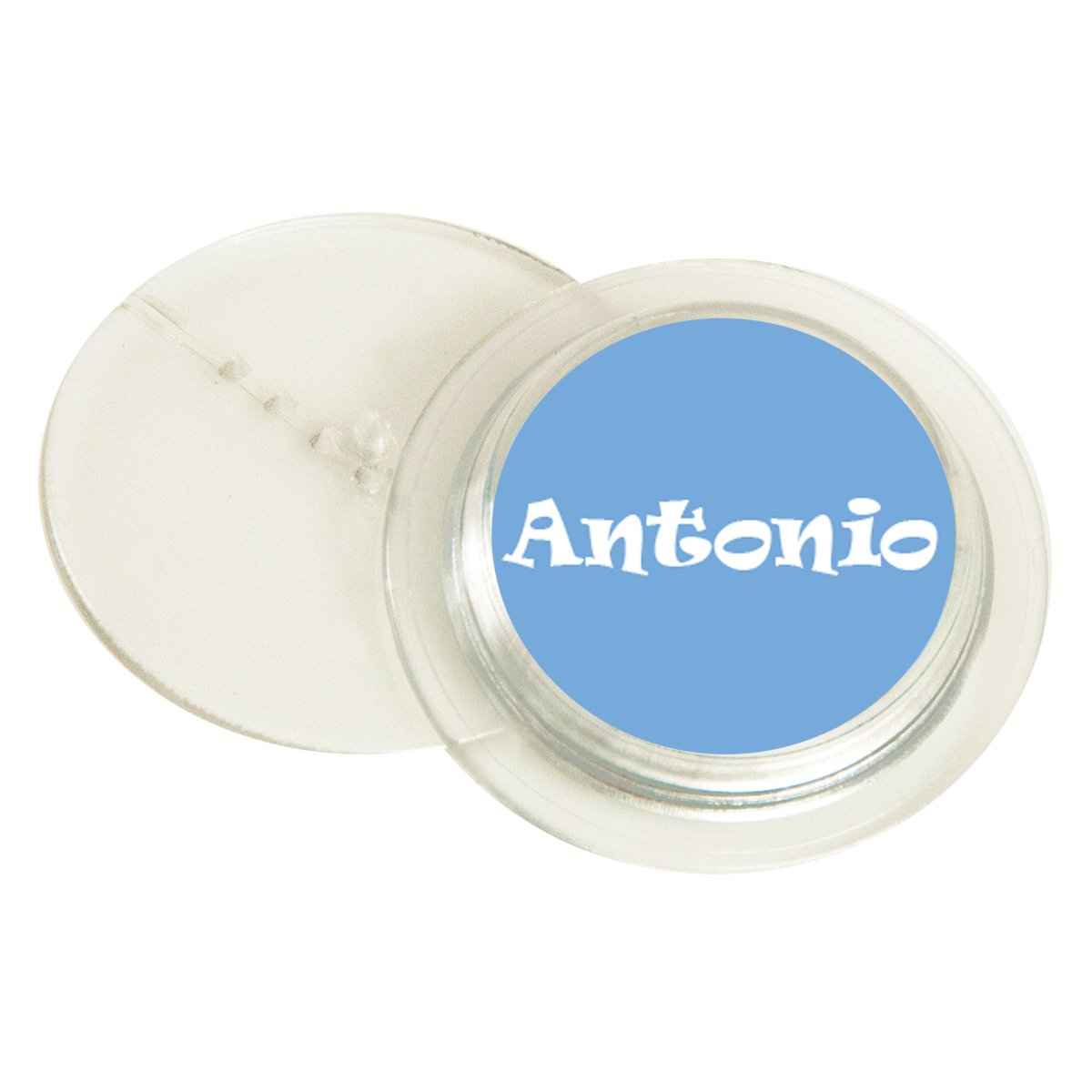 iberpin ib-per-az-05 – Pack 10 Pins Custom Background, Color Blue, Antonio Name