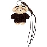 PLwelth Plush Bear Bag Charms for Handbags Cute Keychain with Leather Rope Kawaii Animal Keyring for Handbag Purse Backpack Keys Cartoon Bear Stuff Charm Accessories Birthday Christmas Gifts for Women