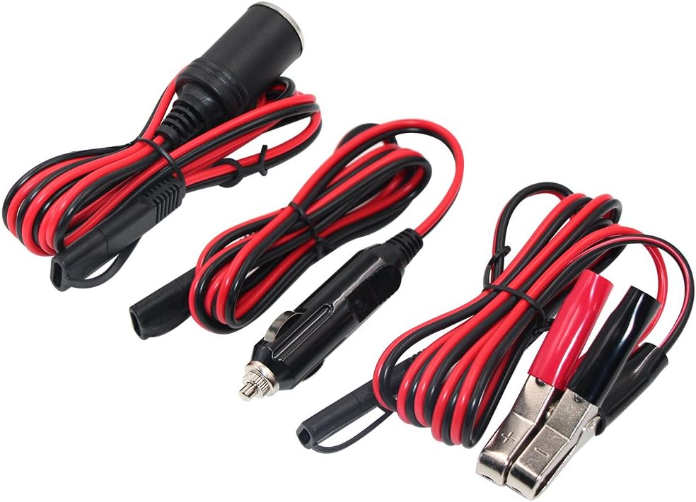 Amazon Com 4 5ft Battery Charger Cable Car Alligator Clips Cigarette Lighter Male Plug Adapter Kit Trickle Charger Socket Auto Sae 2pin Charging Alligator Clamp Batteries Chargers Solar Panels Extension Cable Home Improvement