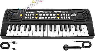 m zimoon Kids Piano Keyboard 37 Key Upgrade Electronic Toy 3-8 Years