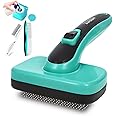 WOPQAEM Dog Brush for Shedding Short Long Haired Cats, 4 in 1 Pet Grooming Kit for Small Medium & Large Animals. Removes Loose Fur, Mats, Tangled. Easy Cleaning. Undercoat Rake + Bath Brush Included