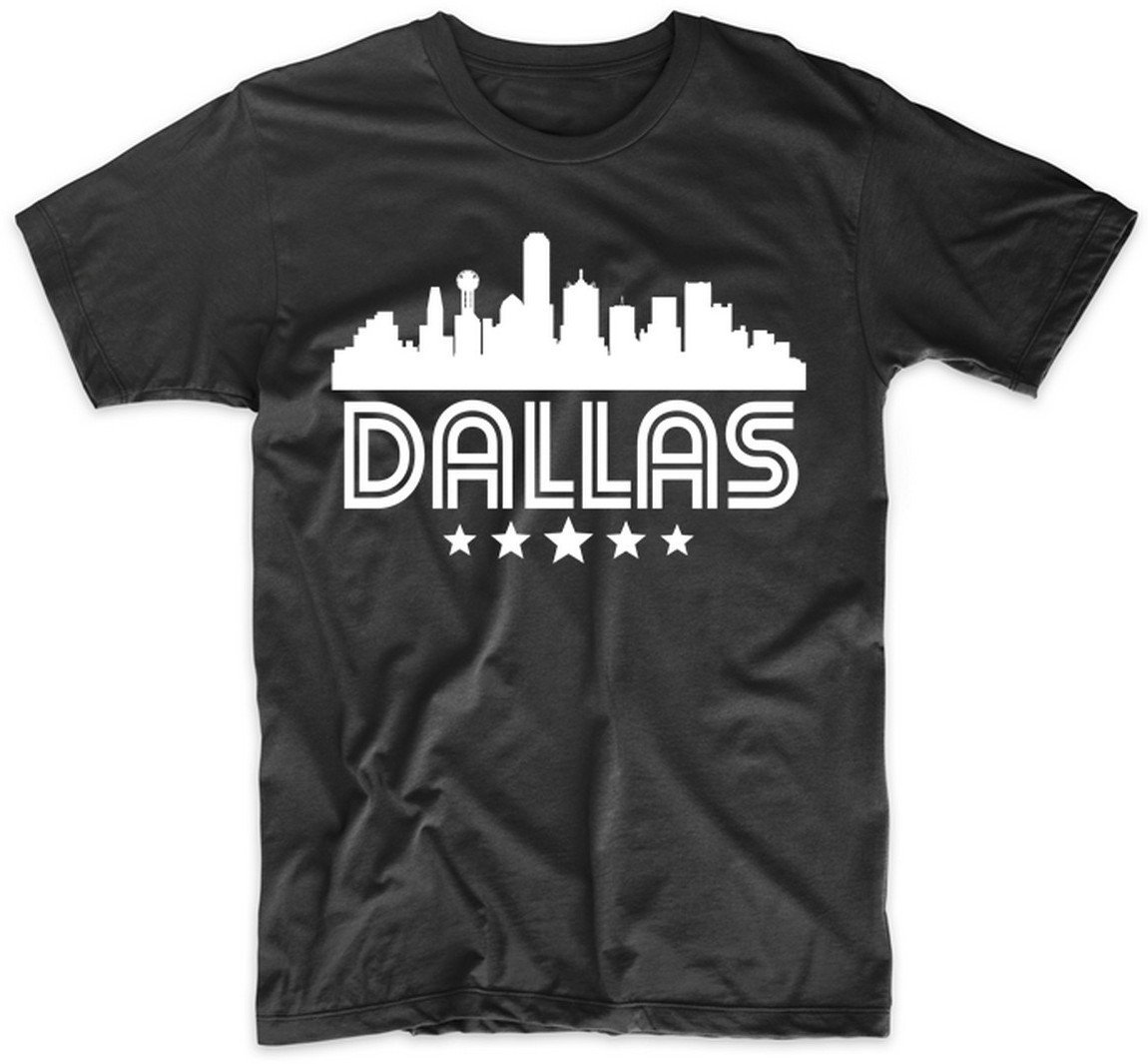 S Dallas Shirt Dallas Texas Skyline Retro Style T Shirt Kitilan