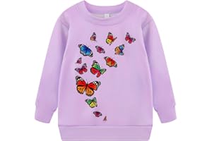 NUBEEHOHO Toddler Girls Sweatshirts Baby Crewneck Pullover Long Sleeve Shirts Kids Winter Casual Tops Clothes 2T-7T